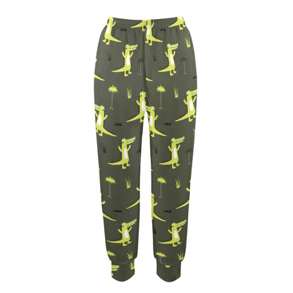 Alligator Pattern Print Design 05 Women's Casual Track Pants