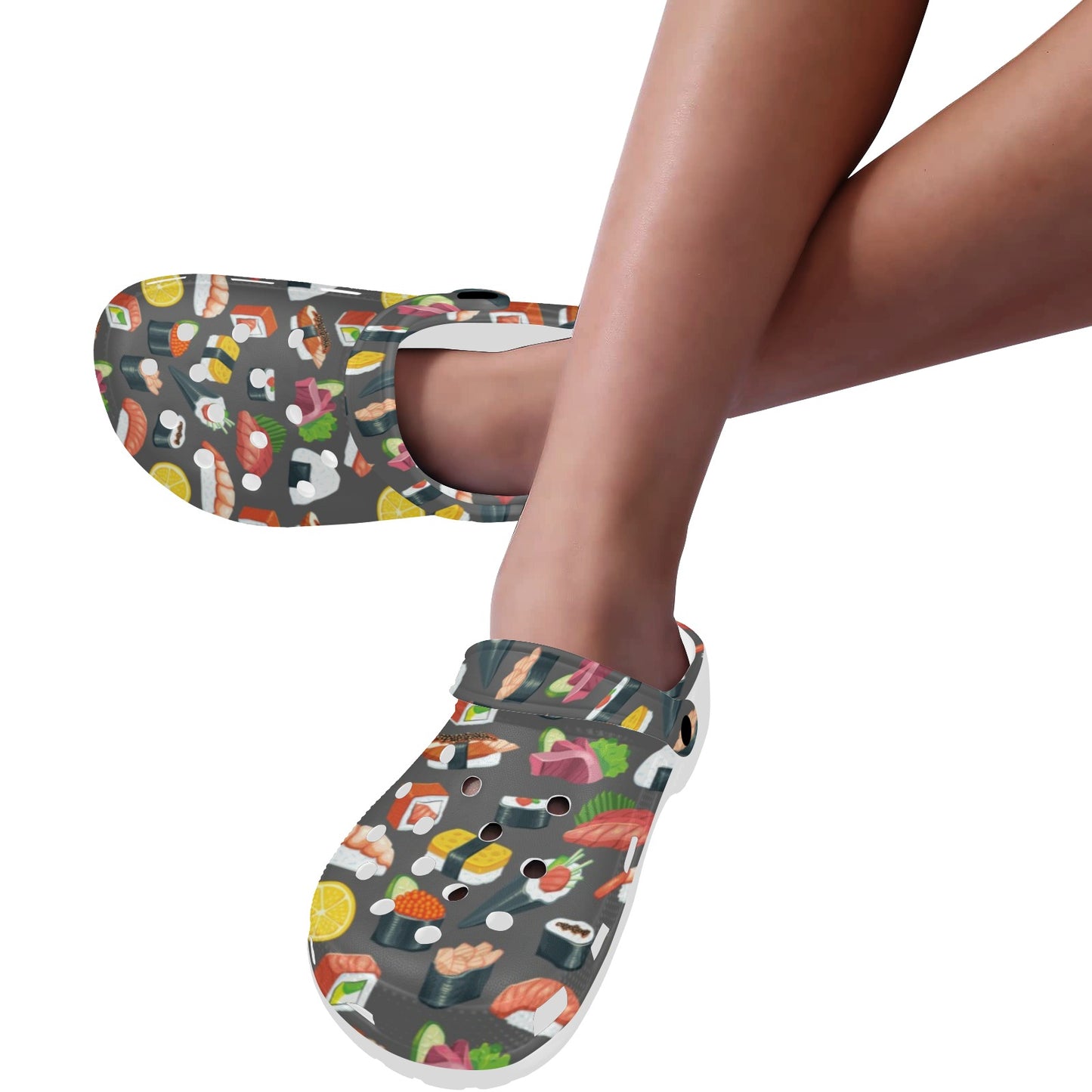 Sushi Pattern Print Unisex Clogs Shoes