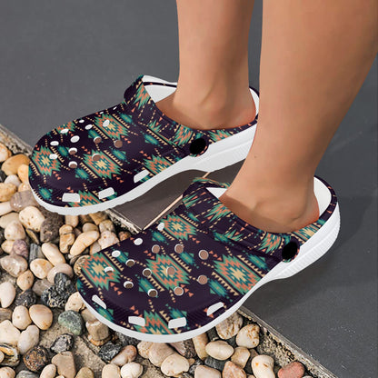 Navajo Geometric Style Print Pattern Unisex Clogs Shoes
