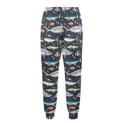 Swordfish Pattern Print Design 04 Men's Casual Track Pants