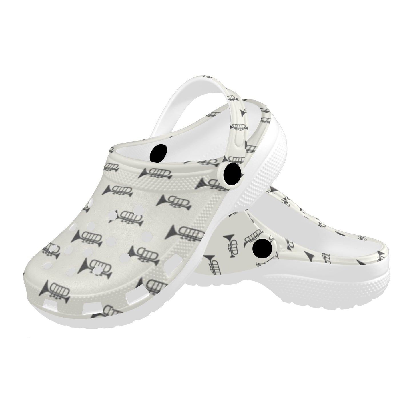 Trumpet Pattern Themed Print Unisex Clogs Shoes