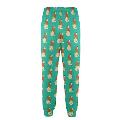 Lion Pattern Print Design 02 Men's Casual Track Pants