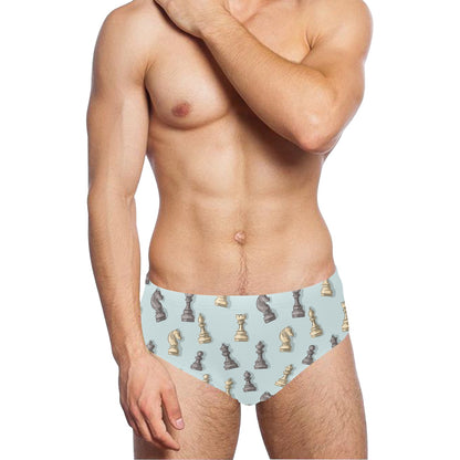 Chess Pattern Print Design 02 Men's Swimming Briefs