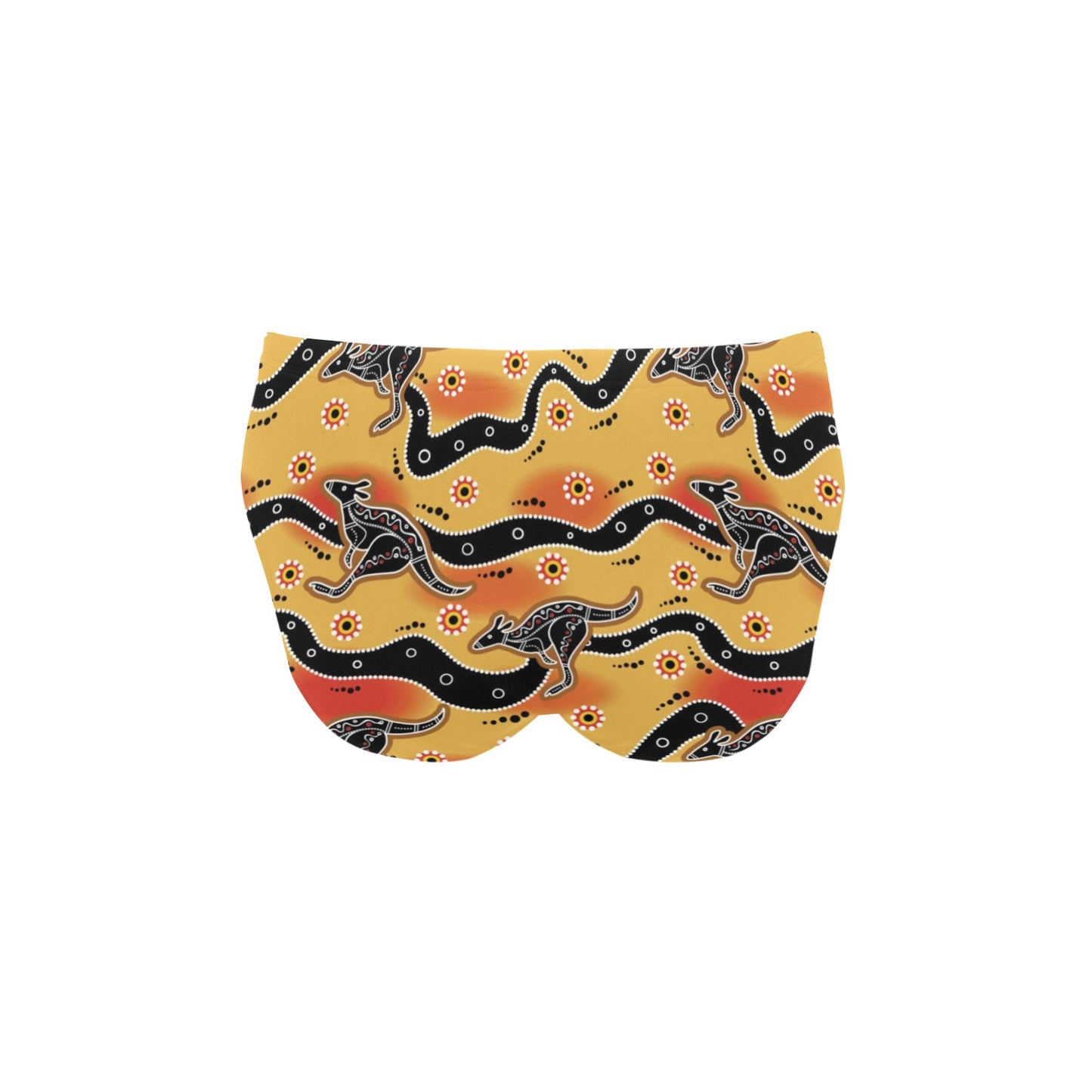 Kangaroos Aboriginal Pattern Print Design 06 Men's Swimming Briefs