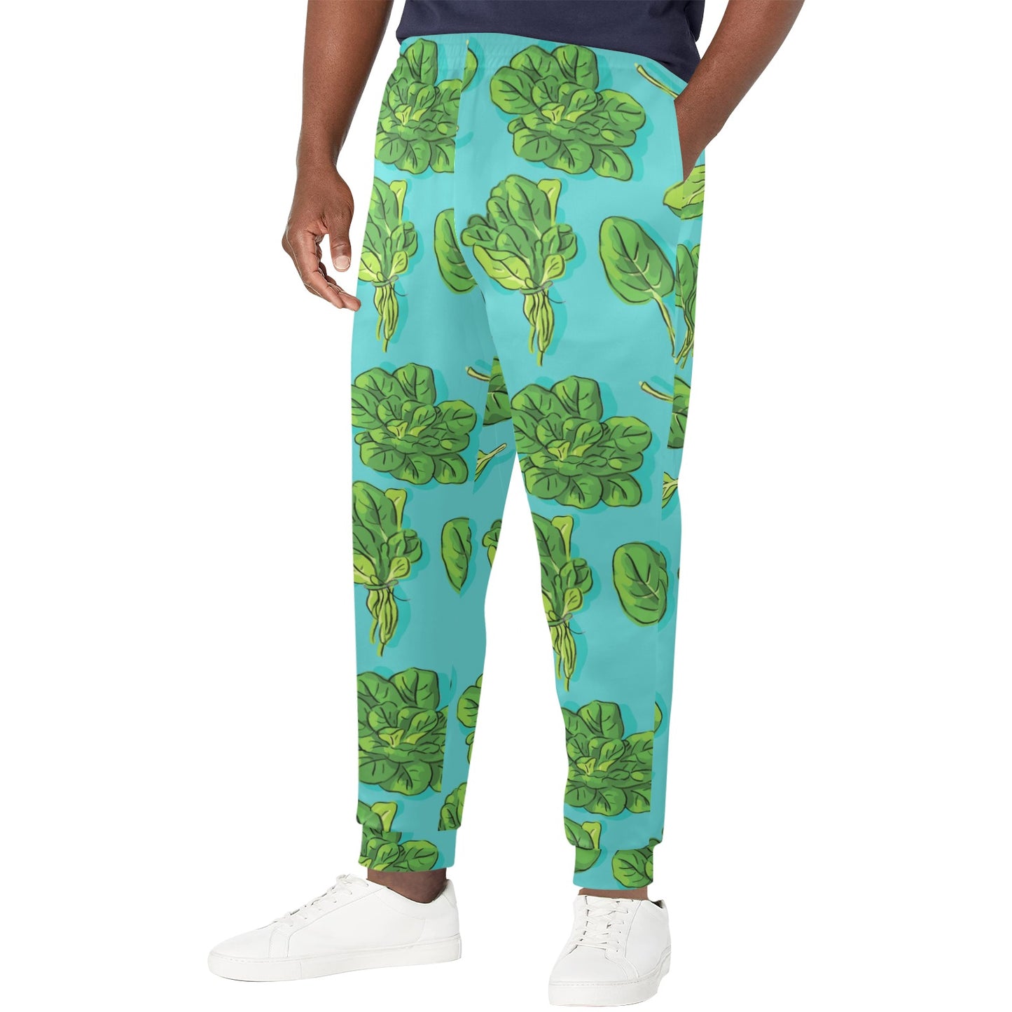 Spinach Print Design LKS301 Men's Casual Track Pants