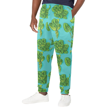 Spinach Print Design LKS301 Men's Casual Track Pants
