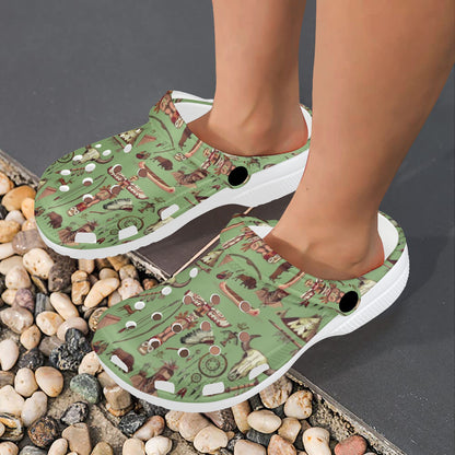 Native Indian Themed Design Print Unisex Clogs Shoes