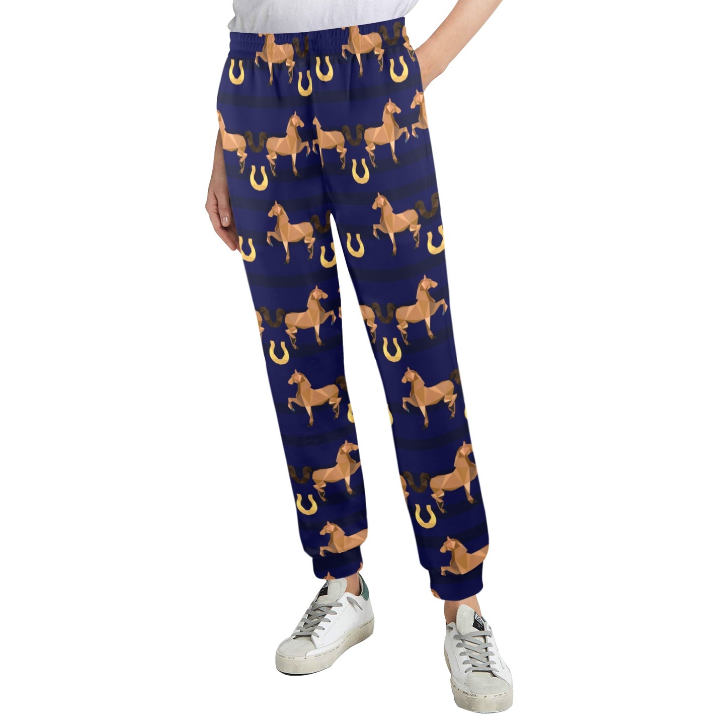 Horse Luxury Themed Pattern Print Women's Casual Track Pants