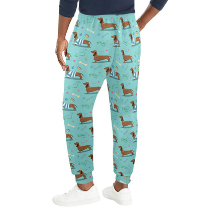 Dachshund Paw Decorative Print Pattern Men's Casual Track Pants