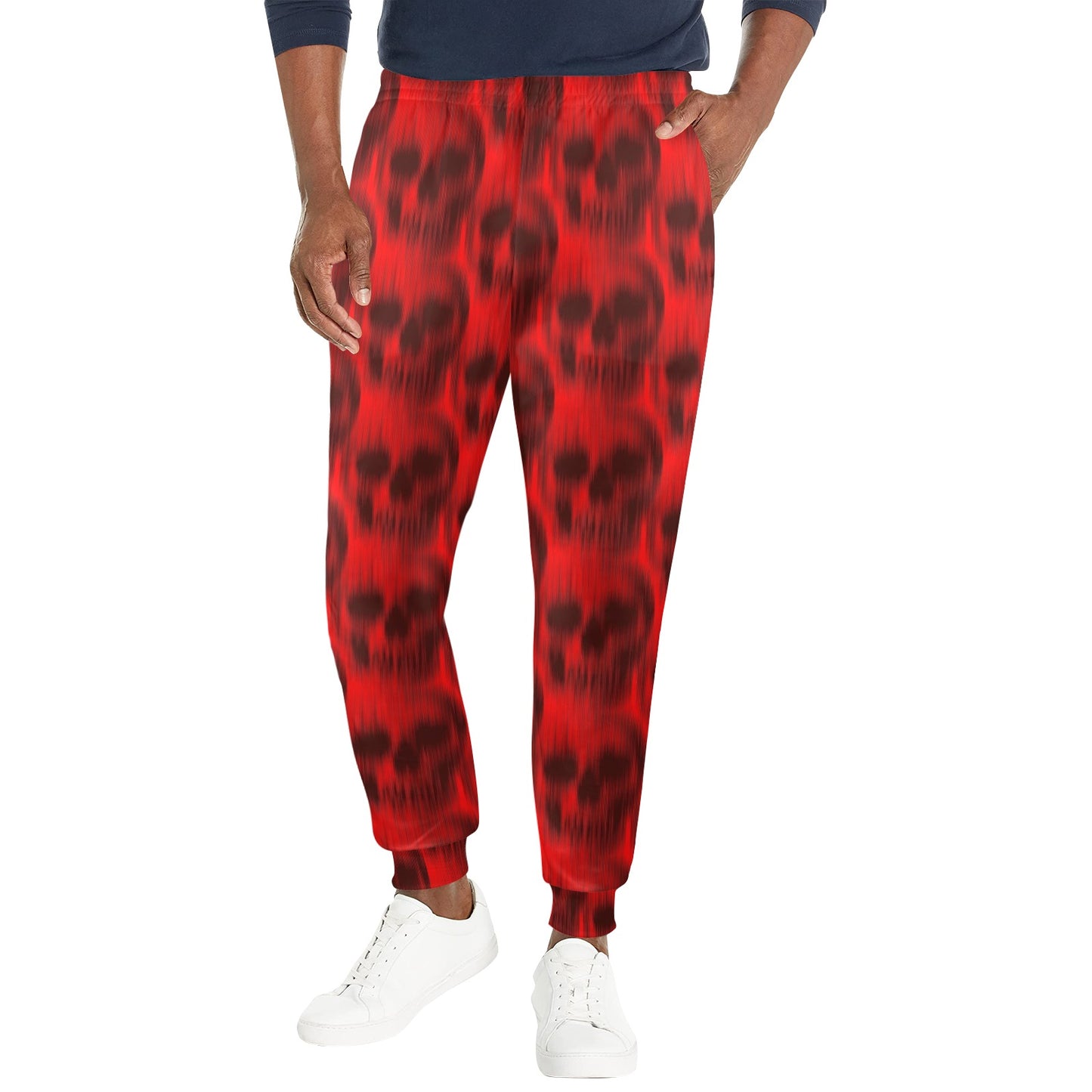 flaming skulls Design Print Pattern JJ0180 Men's Casual Track Pants
