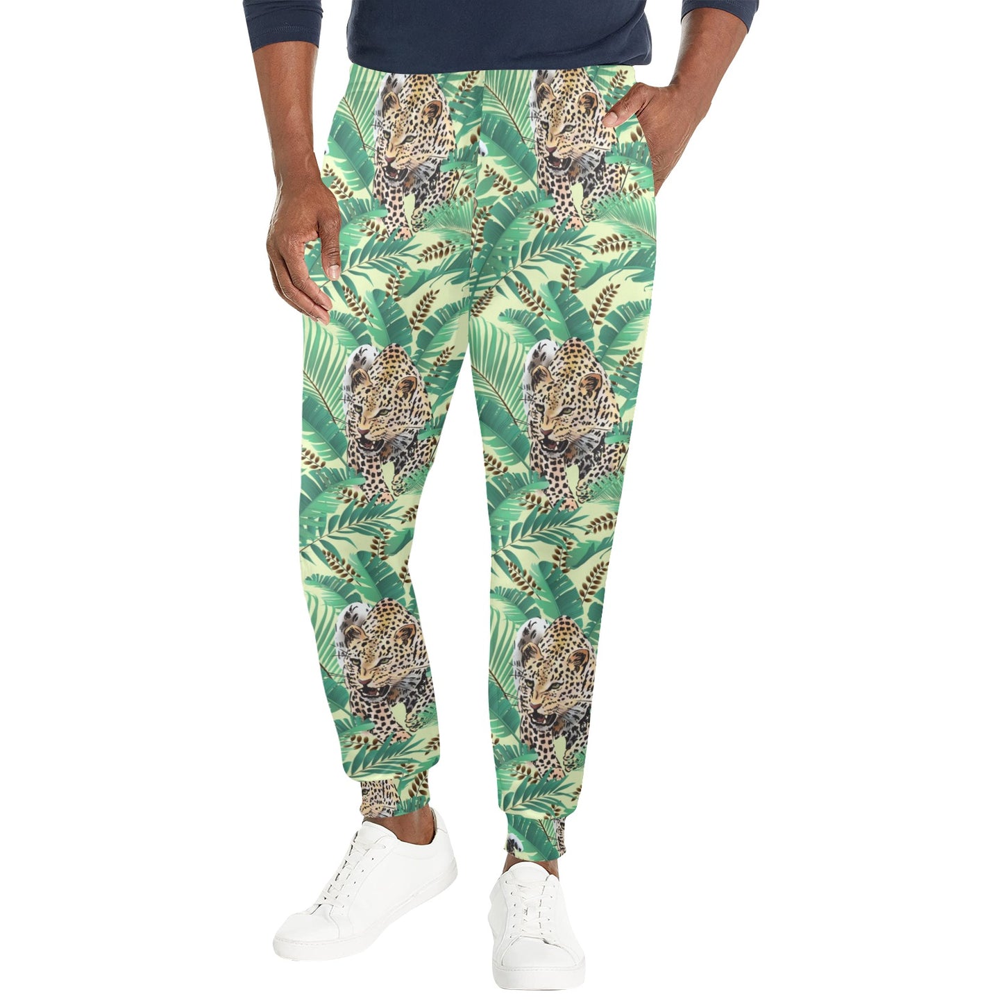 Leopard Pattern Print Design 03 Men's Casual Track Pants