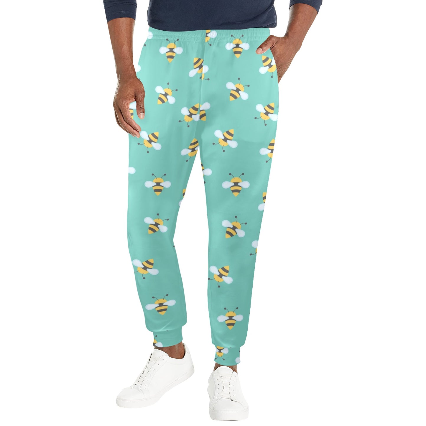 Bee Pattern Print Design 01 Men's Casual Track Pants