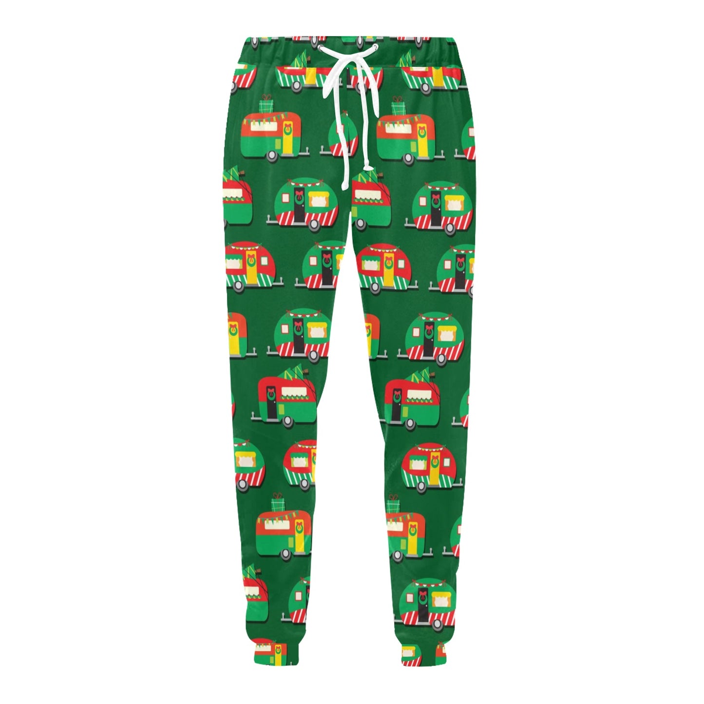 Camper Camping Christmas Themed Print Men's Sweatpants