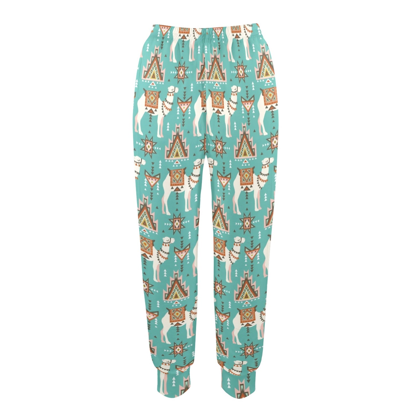 Camel ethnic Design Print Pattern JJ024 Women's Casual Track Pants