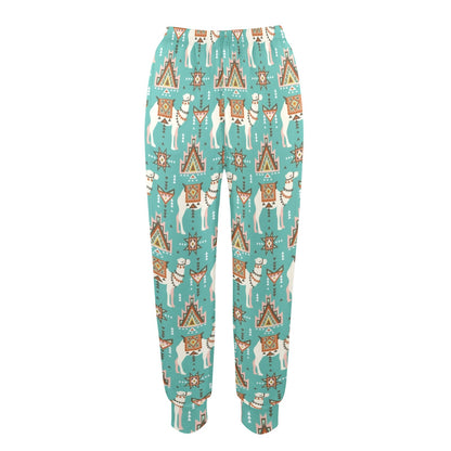 Camel ethnic Design Print Pattern JJ024 Women's Casual Track Pants
