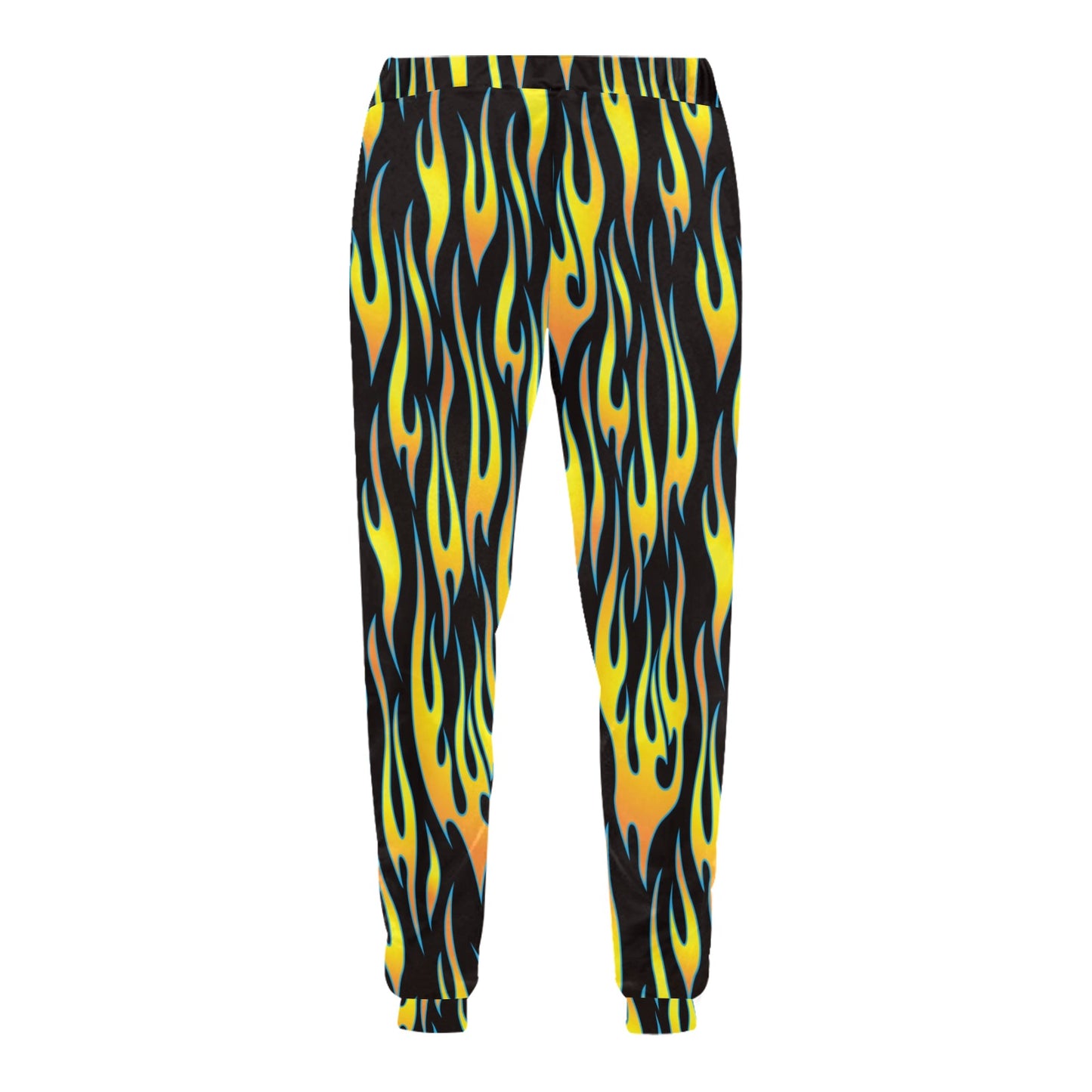 Flame Fire Yellow Pattern Men's Sweatpants