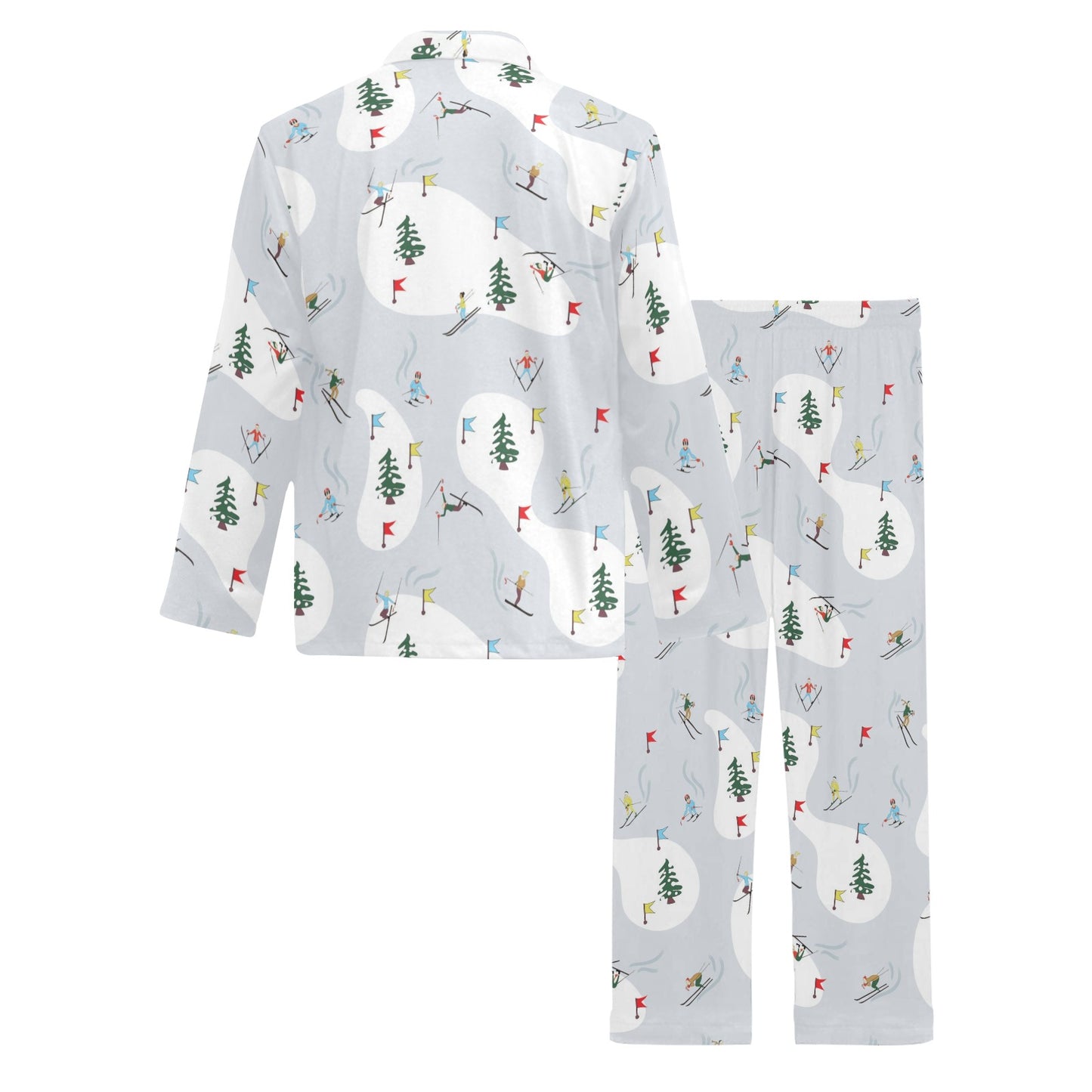 Ski Print Design LKS305 Men's Long Pajama Set