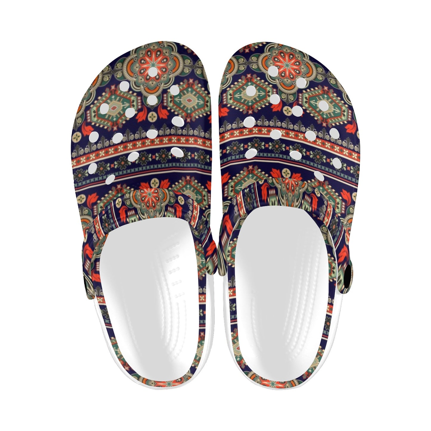 Ethnic Geometric Print Pattern Unisex Clogs Shoes