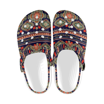 Ethnic Geometric Print Pattern Unisex Clogs Shoes