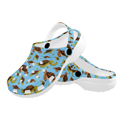 Hello Sea Turtle Print Pattern Unisex Clogs Shoes