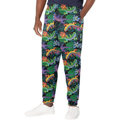 Gecko Colorful Pattern Print Design 01 Men's Casual Track Pants