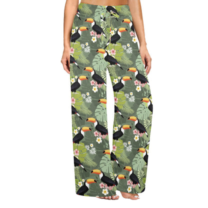 Toucan Print Design LKS304 Women's Wide Leg Lounge Pants