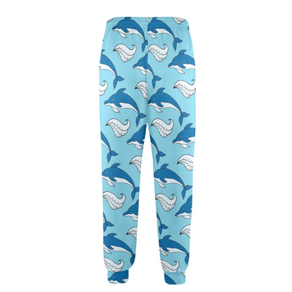dolphin Design Print Pattern JJ0132 Men's Casual Track Pants