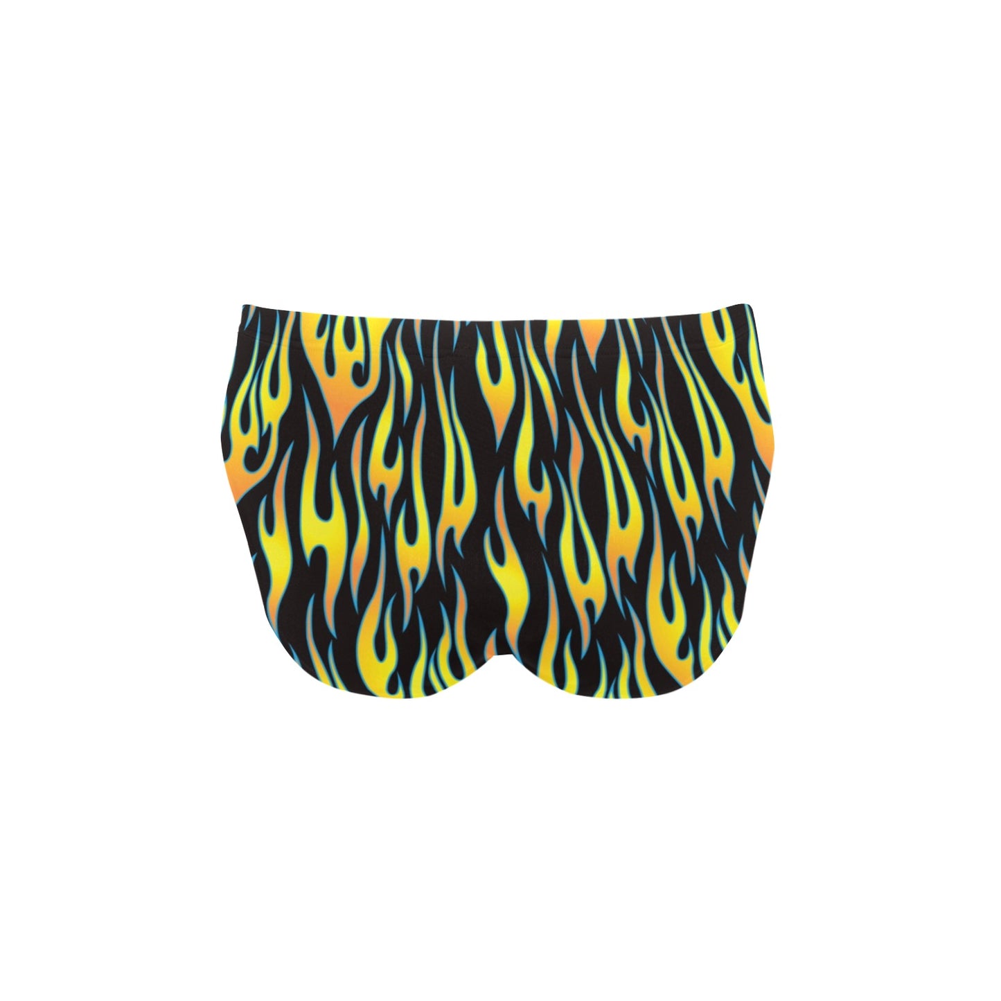 Flame Fire Yellow Pattern Men's Swimming Briefs