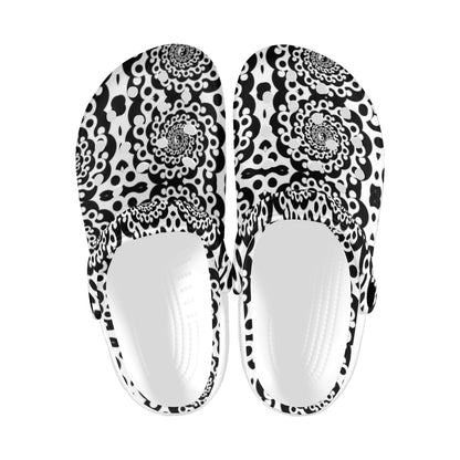 Yin Yang Spiral Design Print Unisex Clogs Shoes