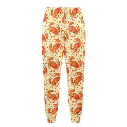 Crab Pattern Print Design 01 Men's Casual Track Pants