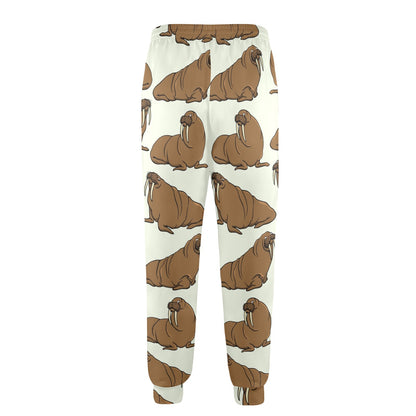 Walrus Pattern Print Design 03 Men's Casual Track Pants