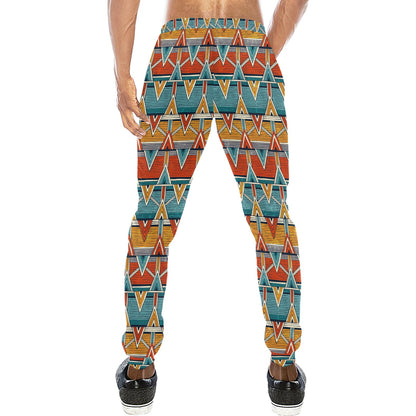 Kente Print African Design Themed Men's Sweatpants