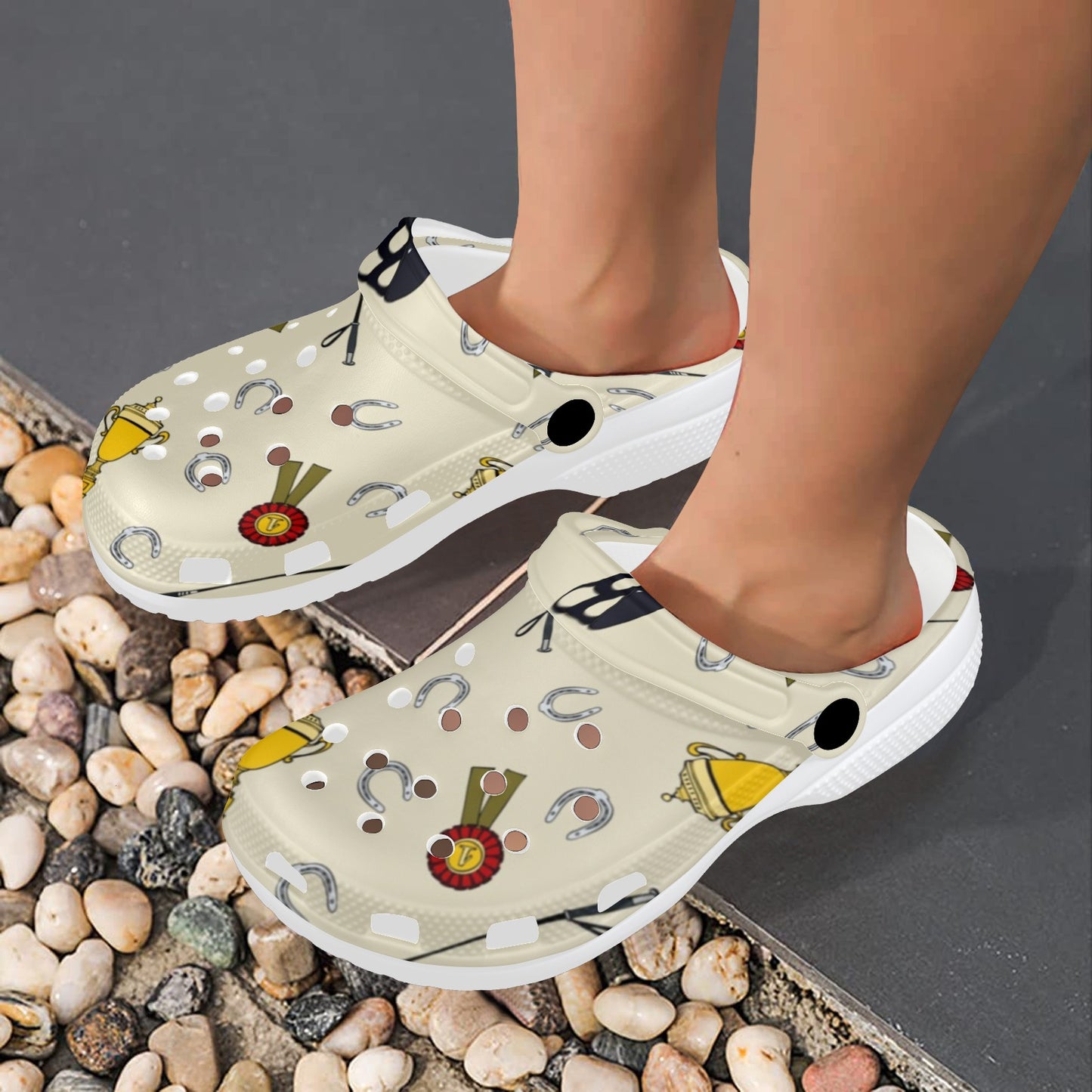 Equestrian Horseshoe Equipment Unisex Clogs Shoes