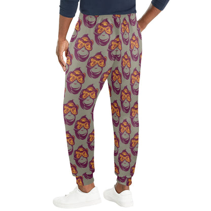 Chimpanzee Pattern Print Design 02 Men's Casual Track Pants