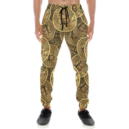 Bitcoin Pattern Print Design DO01 Men's Sweatpants