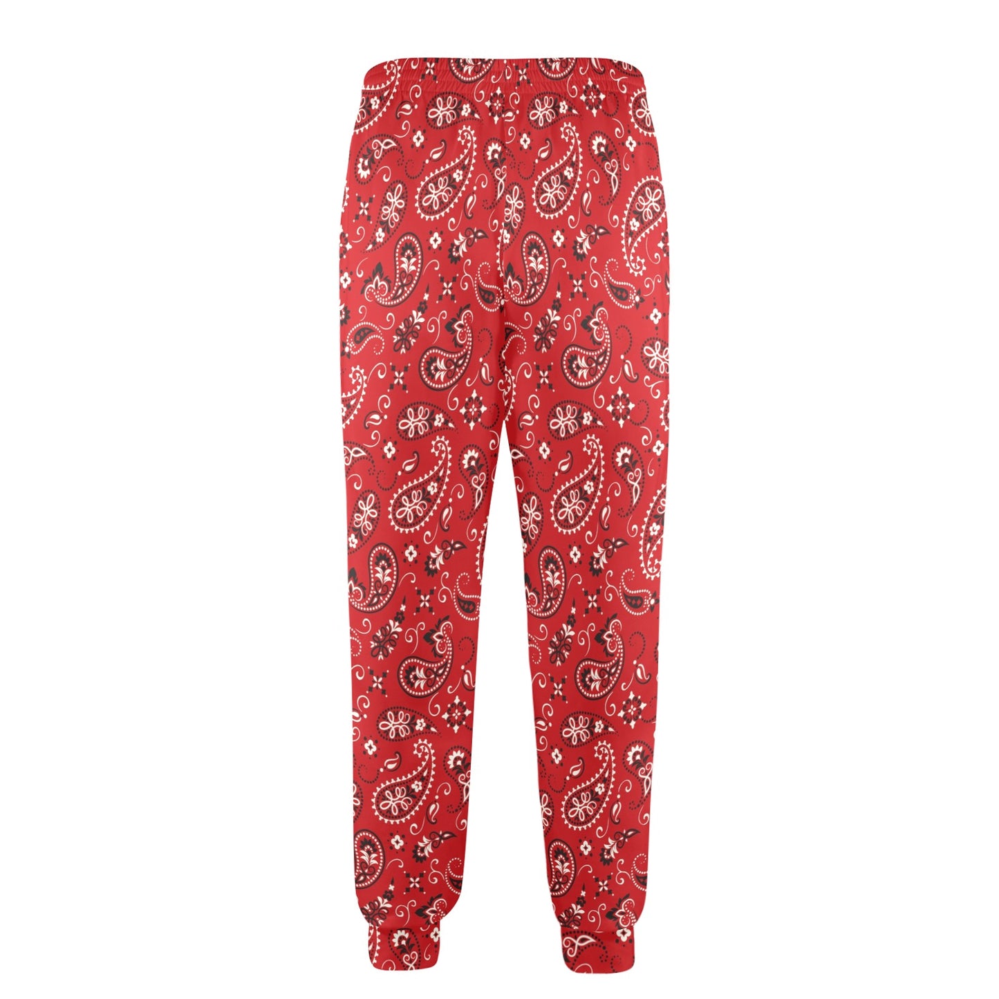 Bandana Paisley Red Print Design LKS3011 Men's Casual Track Pants