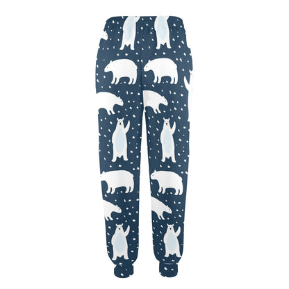 Polar Bear Pattern Print Design A02 Women's Casual Track Pants