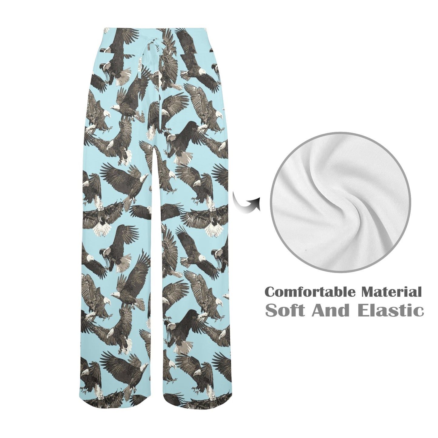 eagles Design Print Pattern JJ0154 Women's Wide Leg Lounge Pants