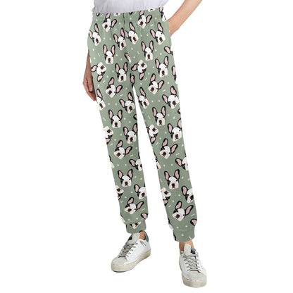 Boston Terrier Pattern Print Design 05 Women's Casual Track Pants