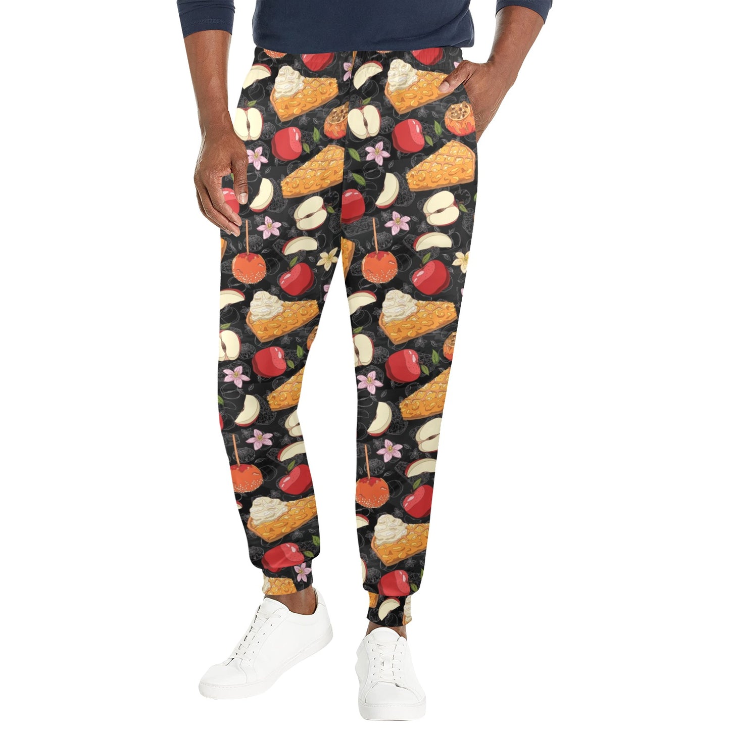 Apple Pie Pattern Print Design 01 Men's Casual Track Pants