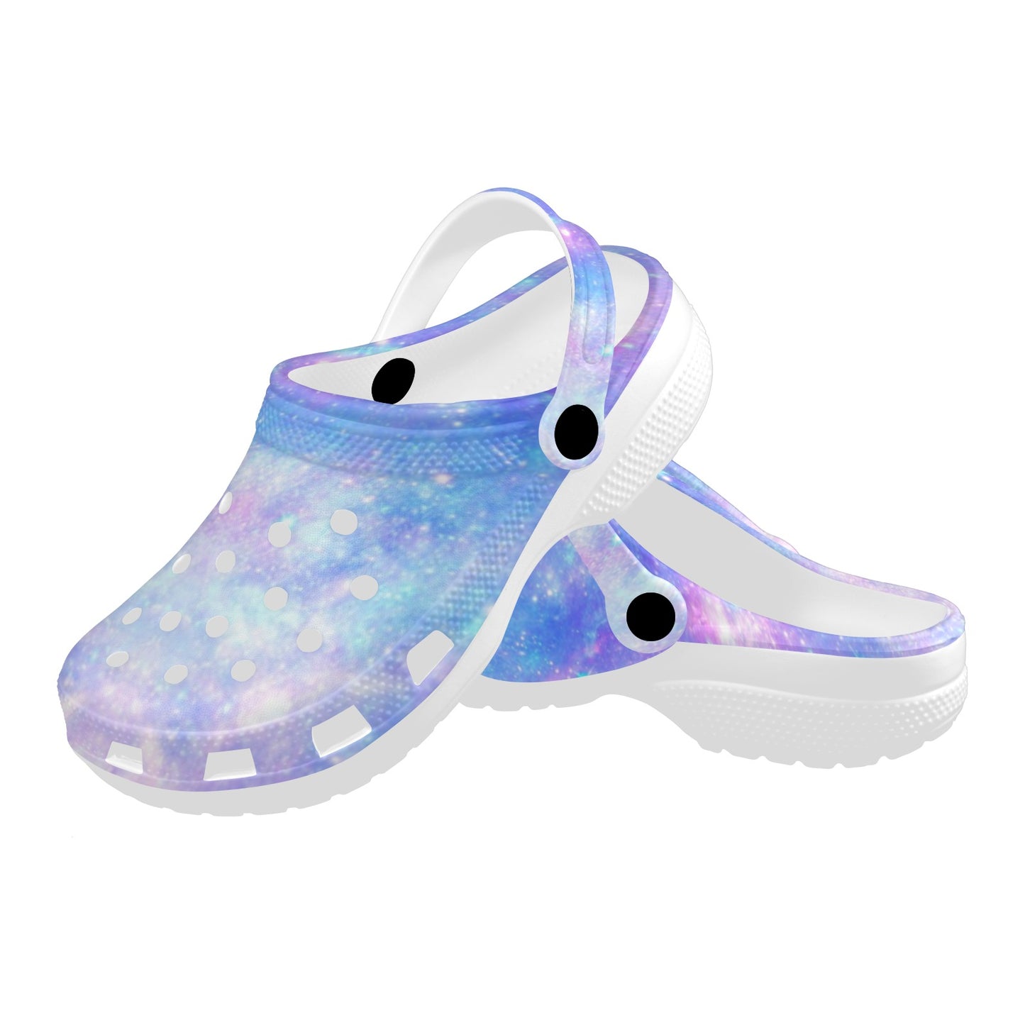 Galaxy Stardust Pastel Color Print Unisex Clogs Shoes