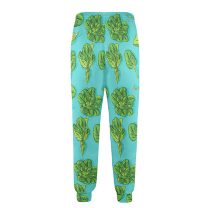 Spinach Print Design LKS301 Men's Casual Track Pants