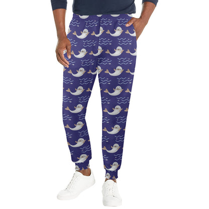 Sea Lion Print Design LKS404 Men's Casual Track Pants