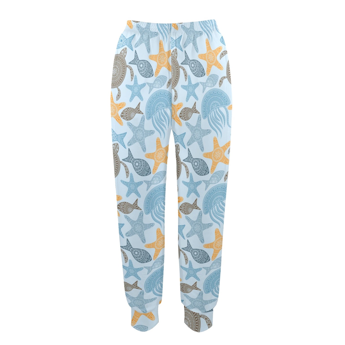 Polynesian Jellyfish Turtle Print Women's Casual Track Pants