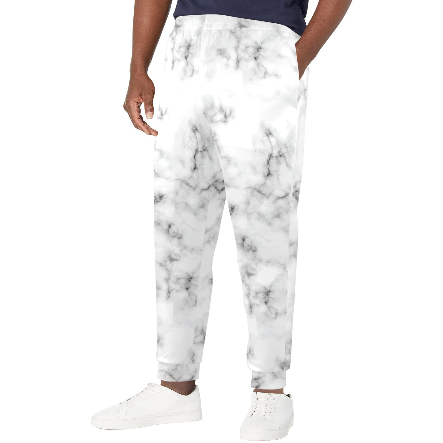 Marble Pattern Print Design 01 Men's Casual Track Pants