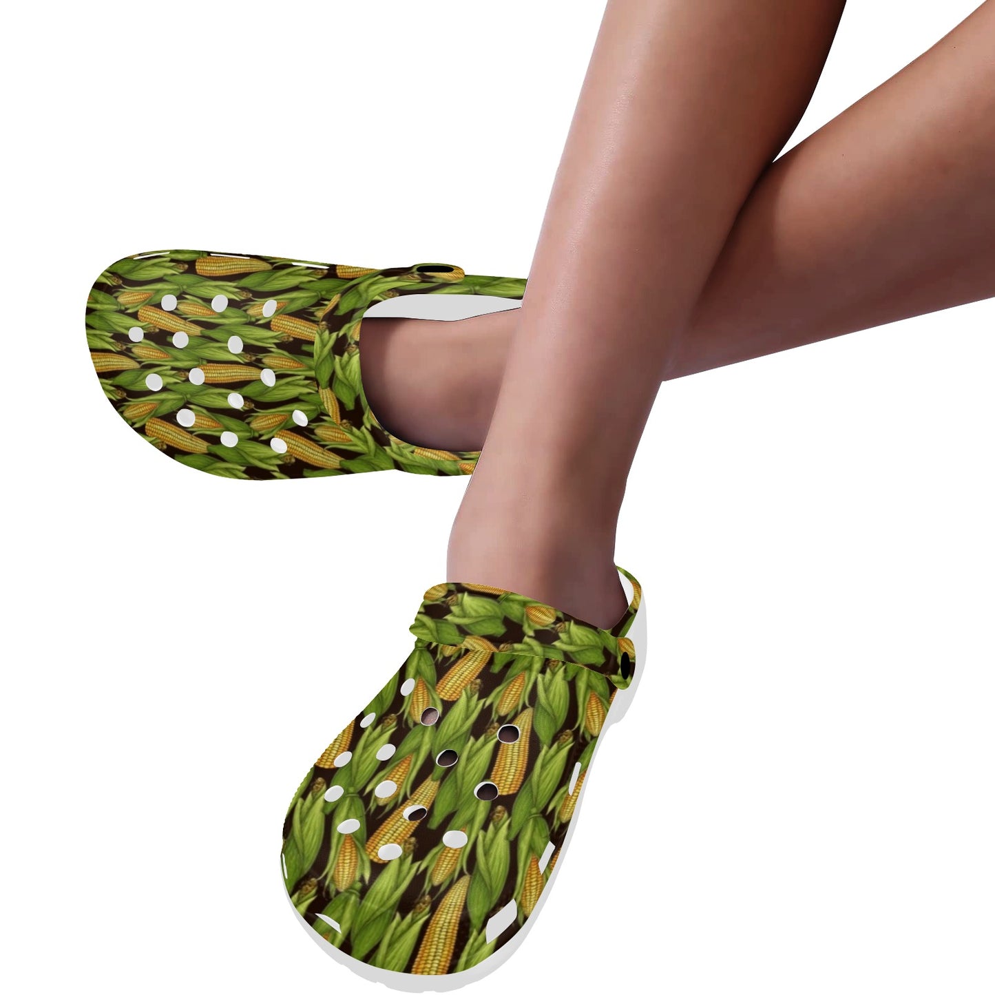 Agricultural Corn cob Print Unisex Clogs Shoes