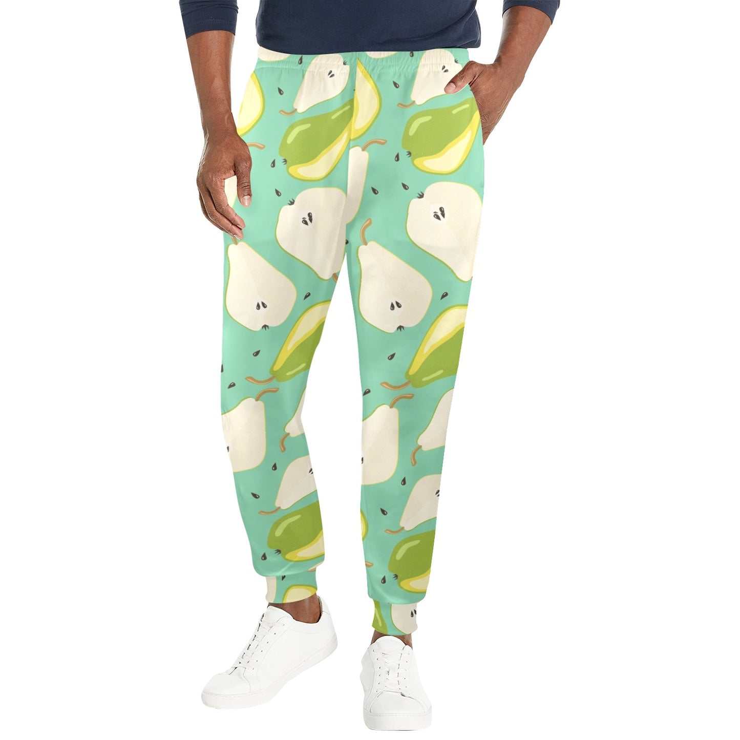 Pear Pattern Print Design PE04 Men's Casual Track Pants