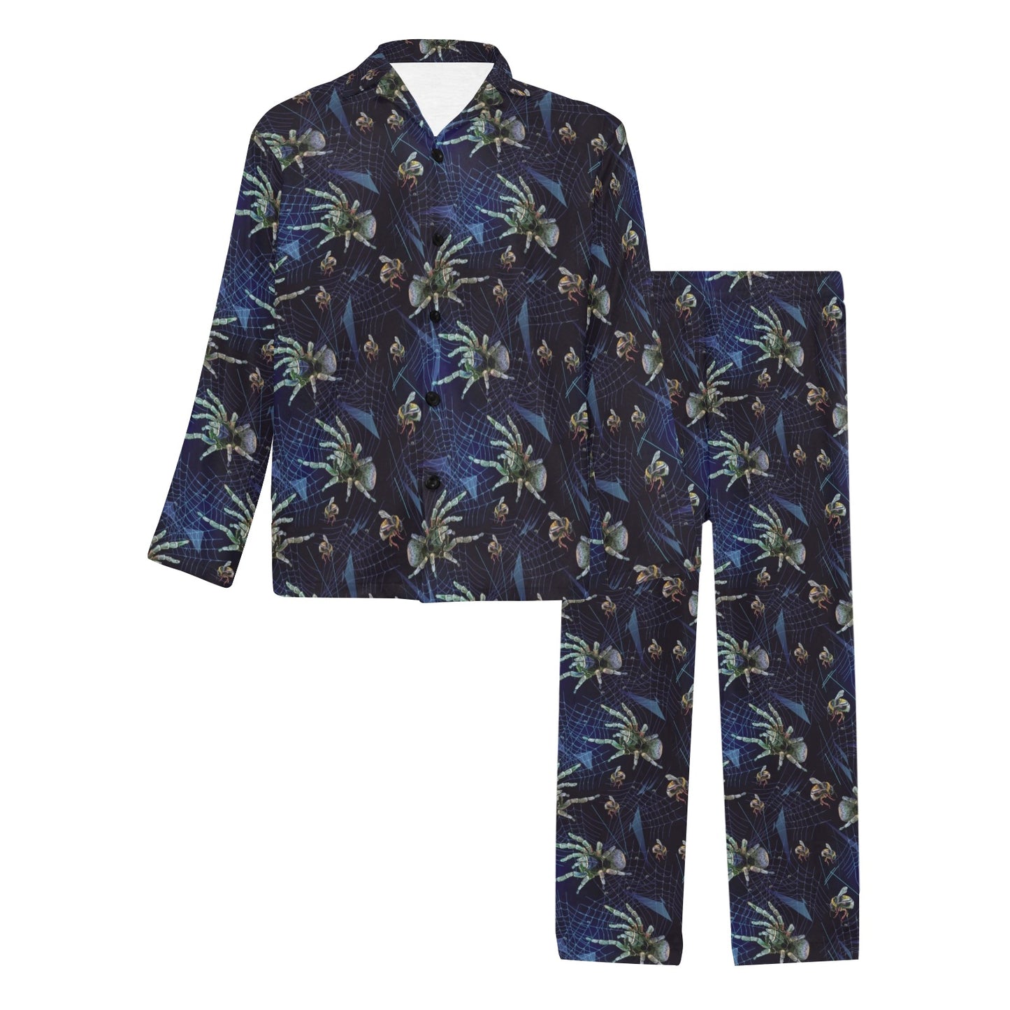 Tarantula Print Design LKS401 Men's Long Pajama Set