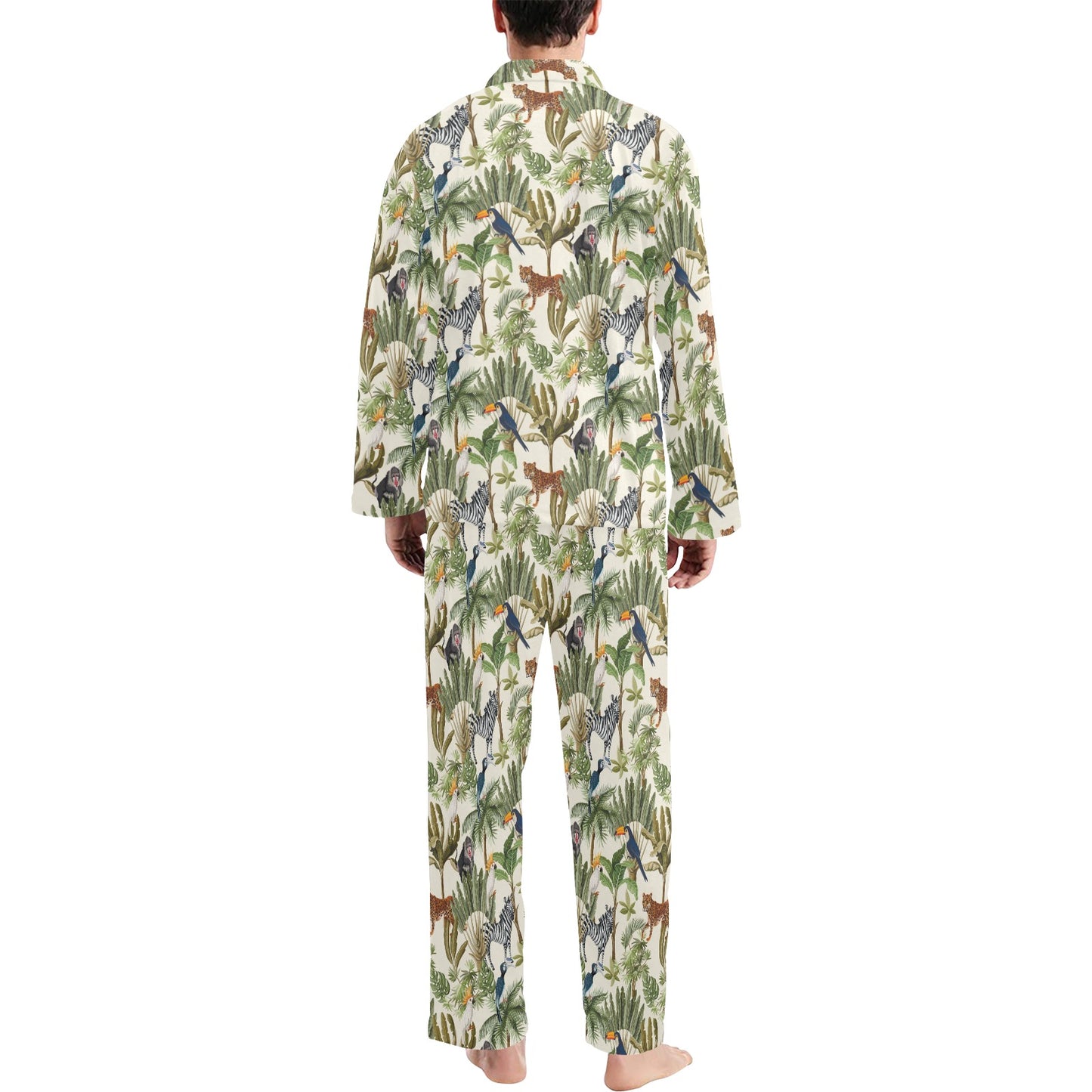 Safari Animal Print Design LKS304 Men's Long Pajama Set