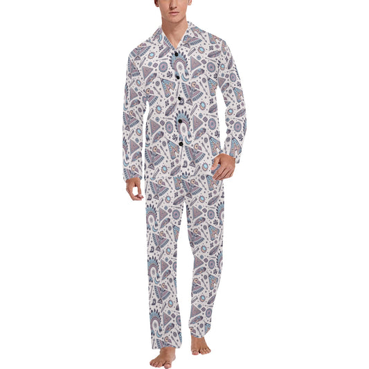 Eagles Native American Indian Symbol Men's Long Pajama Set